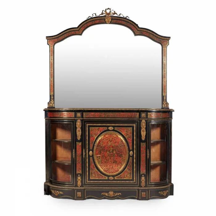 Роскошный комод с зеркалом в стиле Буль. Франция, 19 век. 