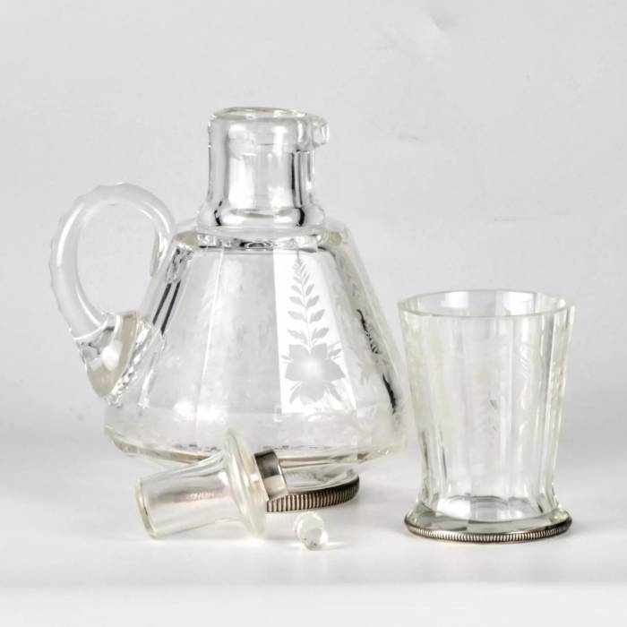 Night decanter with a glass. 