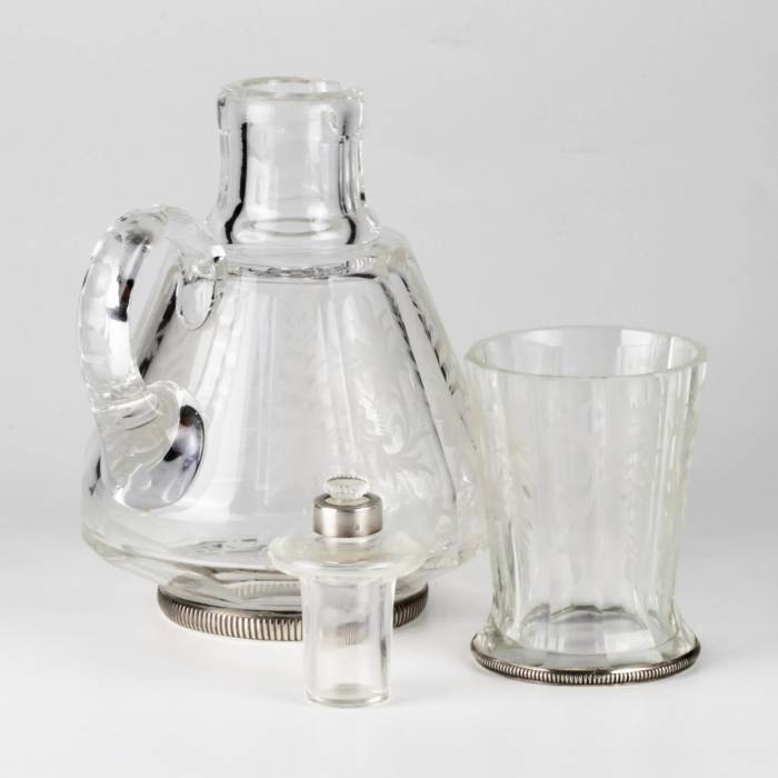 Night decanter with a glass. 
