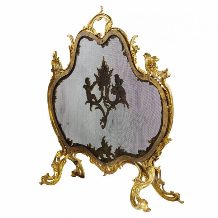 Fireplace railing in Louis XV style. France 19th century.