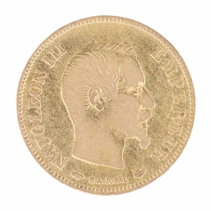 Pièce d&39;or de 10 francs. France, 1856. 
