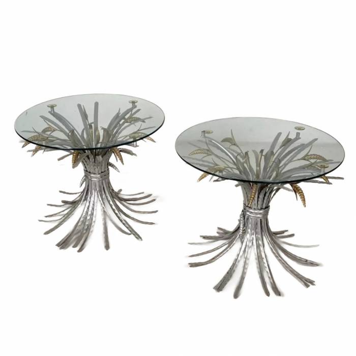 Пара журнальных столиков Coco Chanel Wheat Sheaf Table. 1960-х годов.