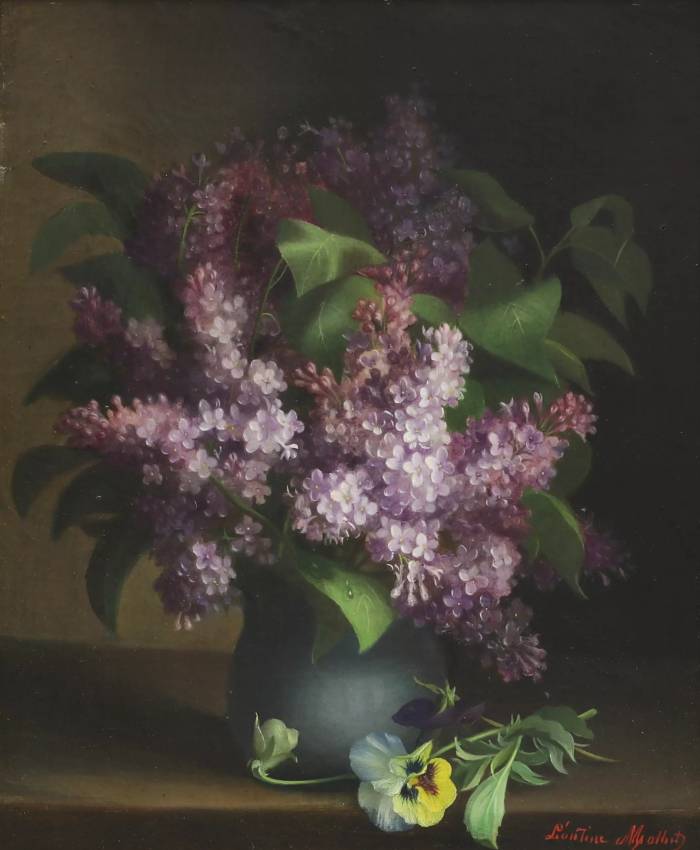 Still life Lilac. Léonine MATHA. The turn of the 19th-20th century. 