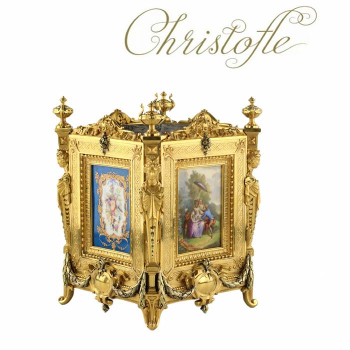 Превосходная жардиньерка  фирмы Christofle & Cie в стиле Наполеона III. Франция, 19 век.