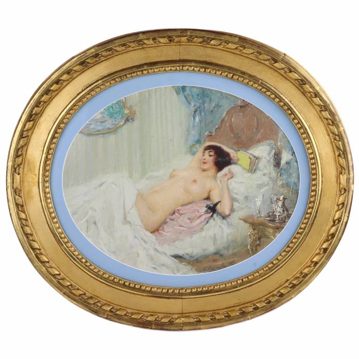 Peinture Fille nue, K.Somov, 1897 