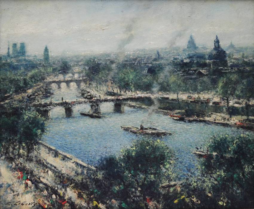 Ludolf Liberts (1895-1959) Les quais de Seine à Paris. 