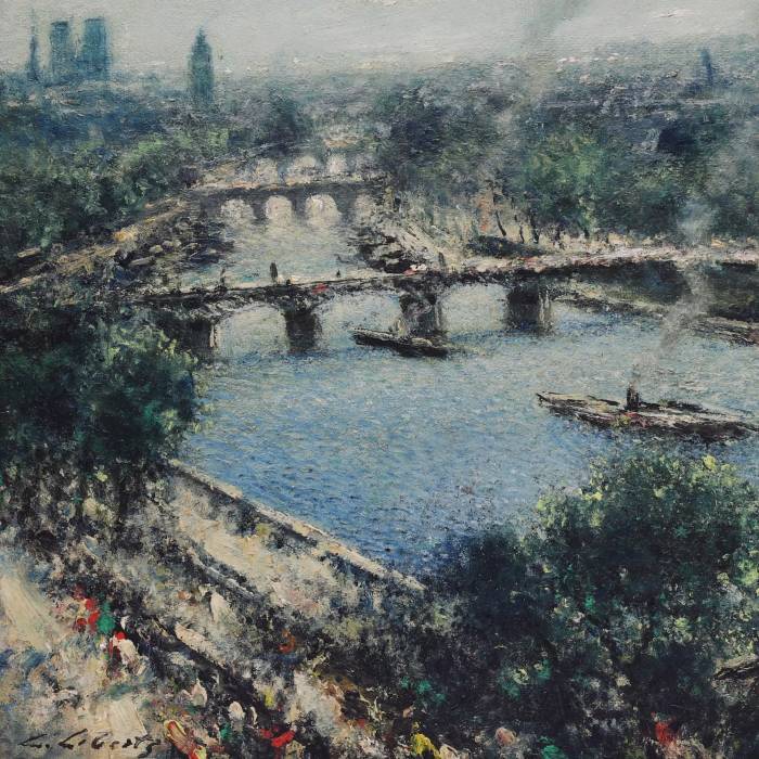 Ludolf Liberts (1895-1959) Les quais de Seine à Paris. 