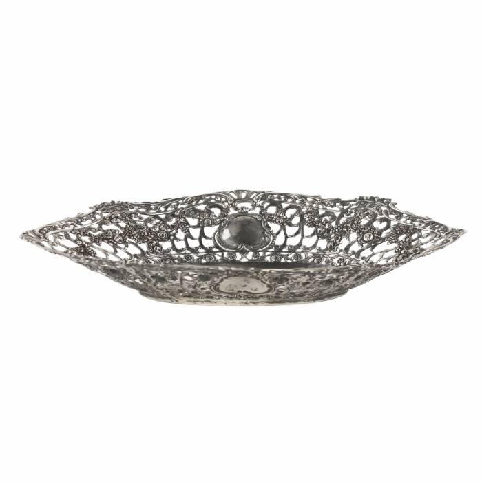 Decorative silver dish.