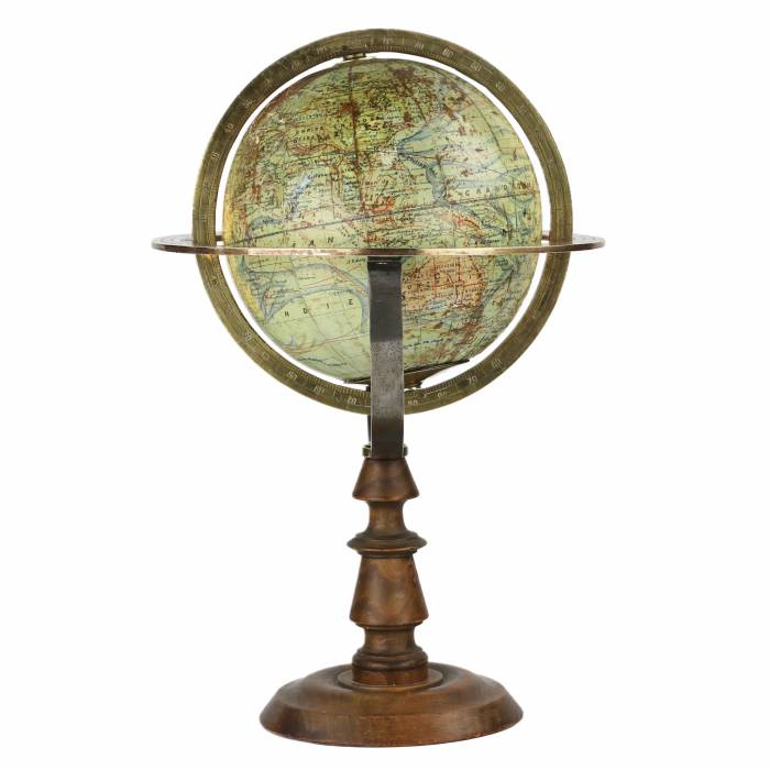 Antique globe. J. Forest. France. Turn of the 19th-20th centuries. 