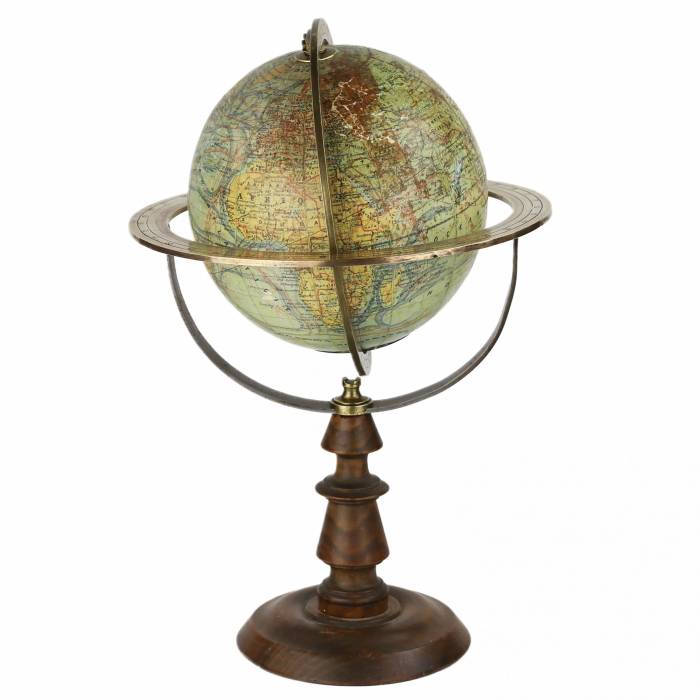 Antique globe. J. Forest. France. Turn of the 19th-20th centuries. 