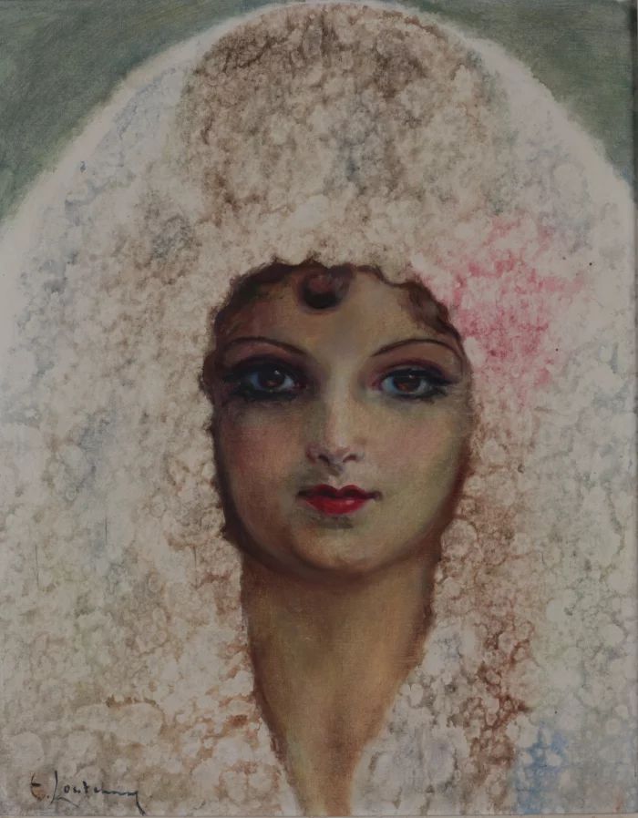 A Spanish woman in a white cape.