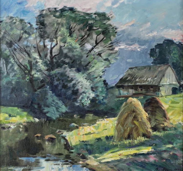 Vladimir Andrienko. Summer Landscape. (1926 - 1995, Riga) 