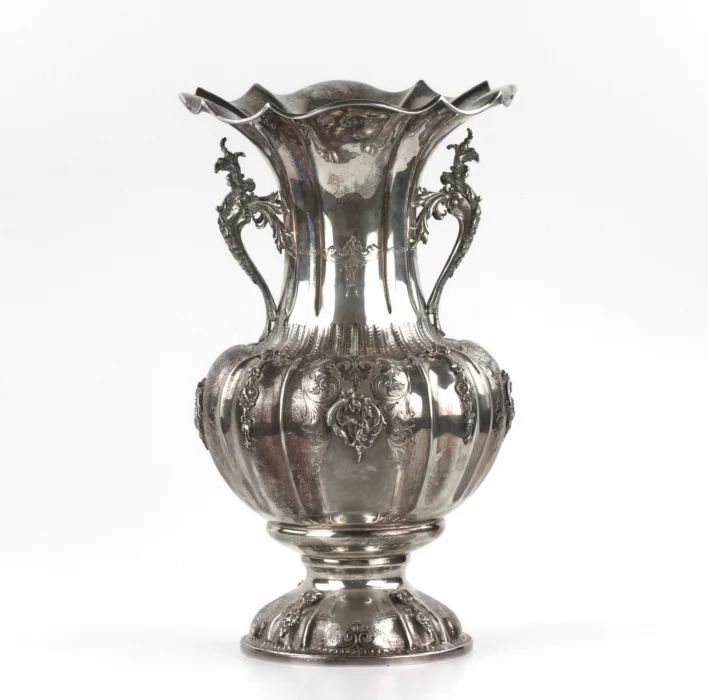 Elegant silver vase 