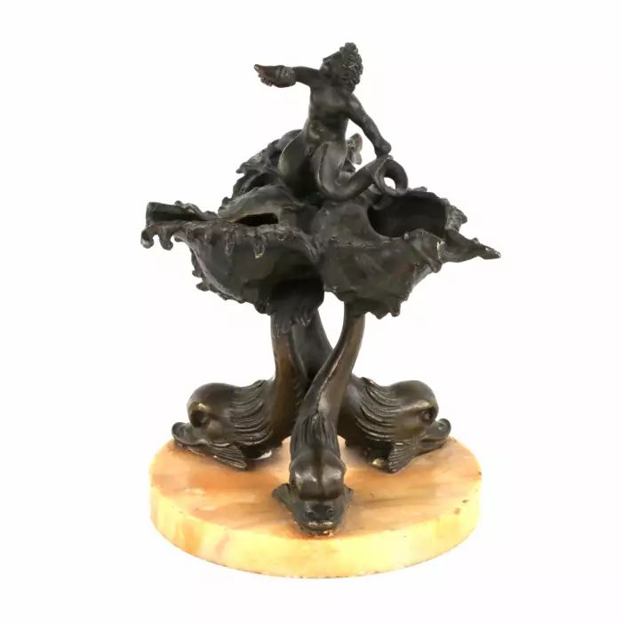 Bronze cabinet miniature - "Allegory of the water element". 