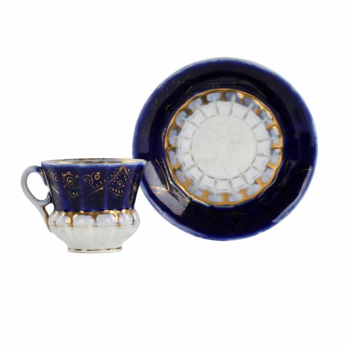 Porcelain tea pair. Factory I.E. Kuznetsov on the Volkhov. 