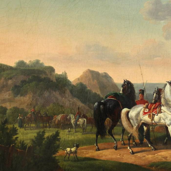 J.F.J. SCHWEBASH-DESFONTAIN. France, 1769-1823 Rest of the Russian cavalry. 