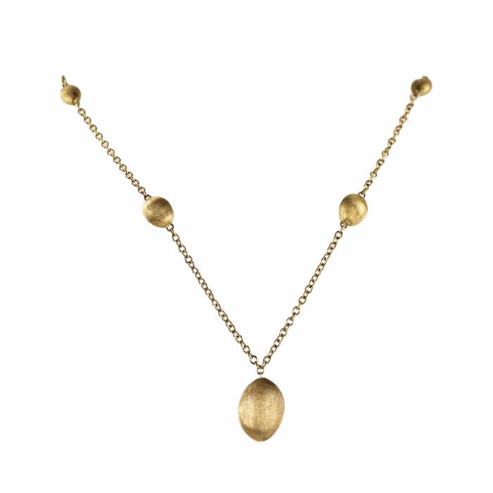 Marco Biсego. Original gold chain with pendant and diamonds. 