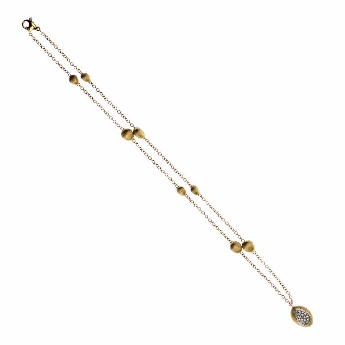 Marco Biсego. Original gold chain with pendant and diamonds. 