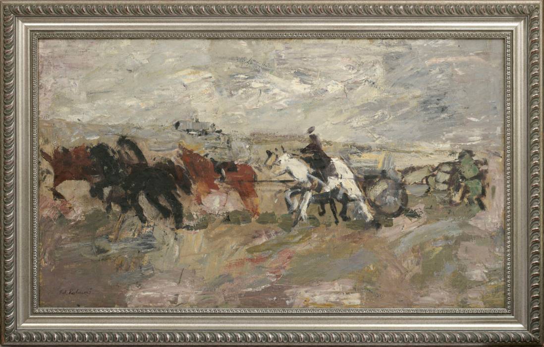 Paysage avec chevaux 