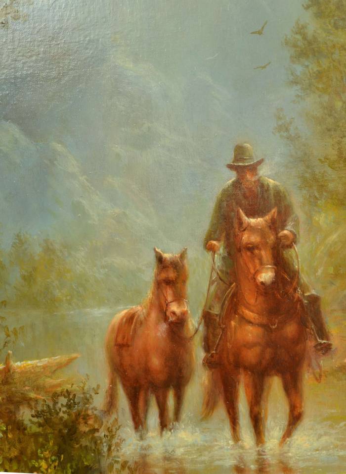 Landscape with a horseman