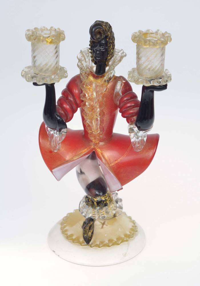 Murano glass figurine  candlestick