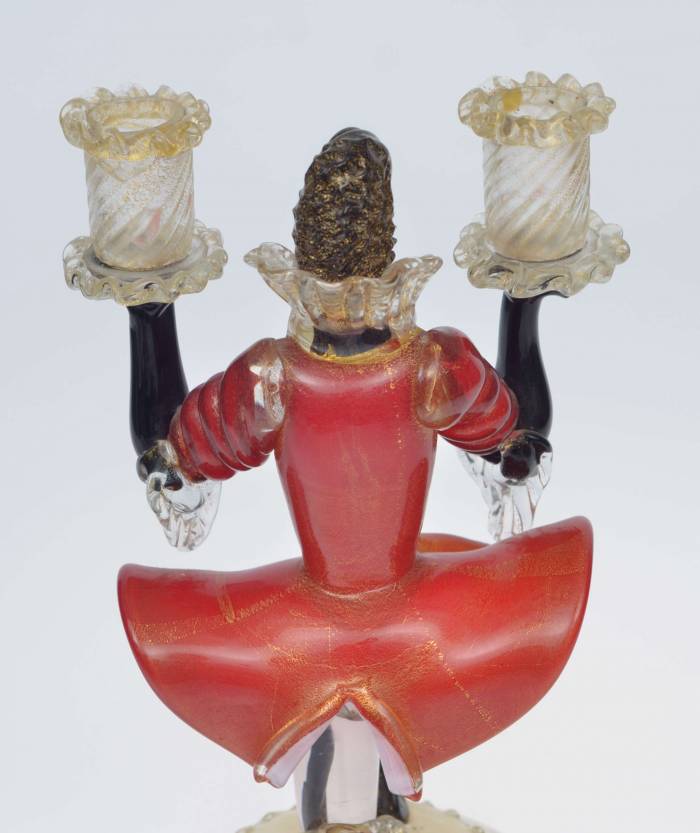 Murano glass figurine  candlestick