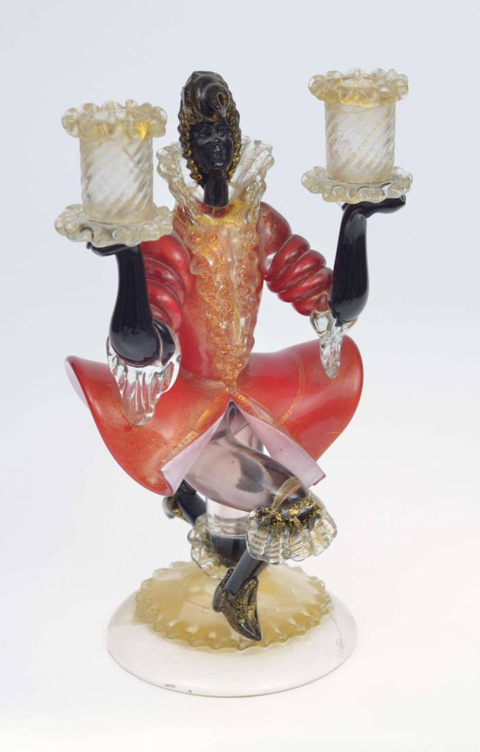 Murano glass figurine  candlestick