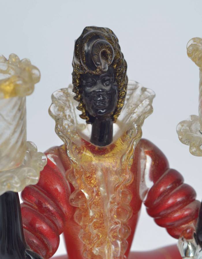 Murano glass figurine  candlestick