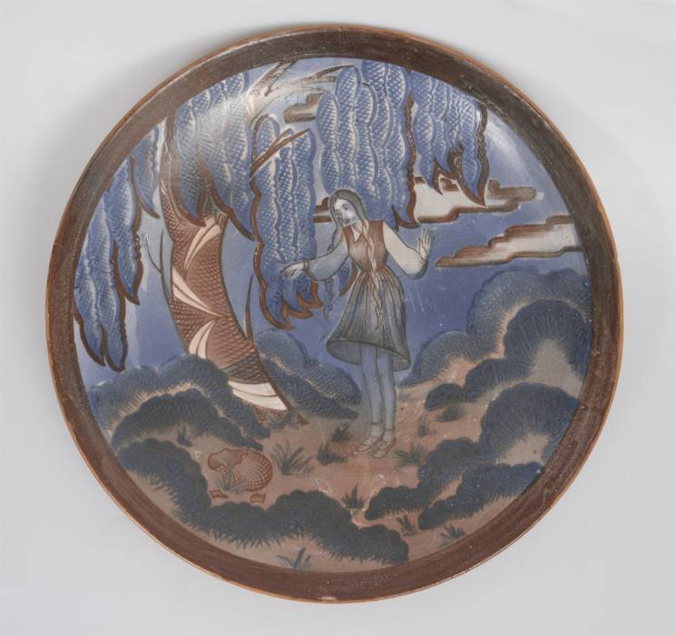 Decorative ceramic plate Girl