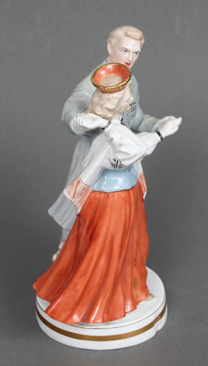 Porcelain figure National son with national daughter