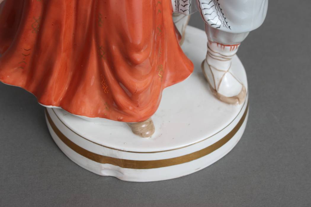 Porcelain figure National son with national daughter