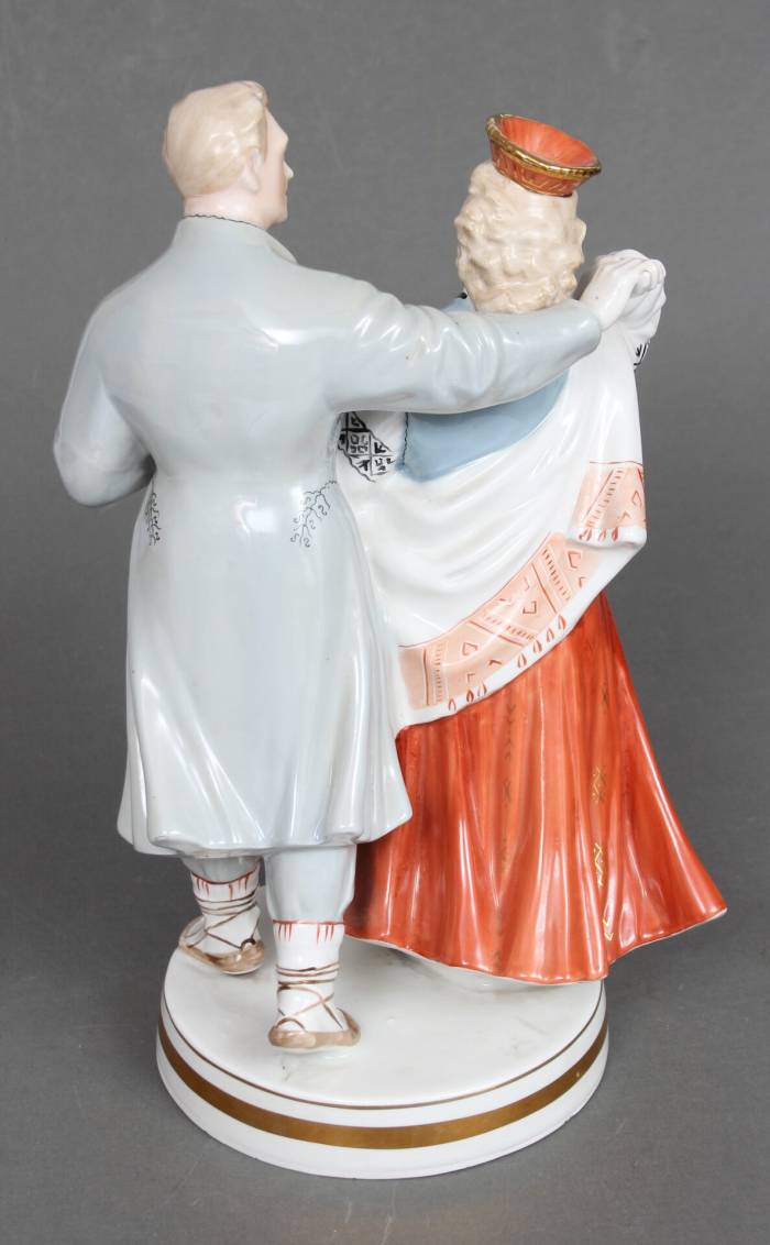 Porcelain figure National son with national daughter