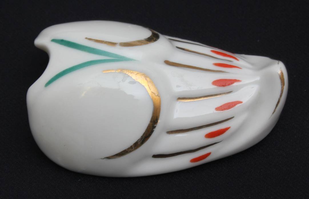 Porcelain mustard utensil Duck