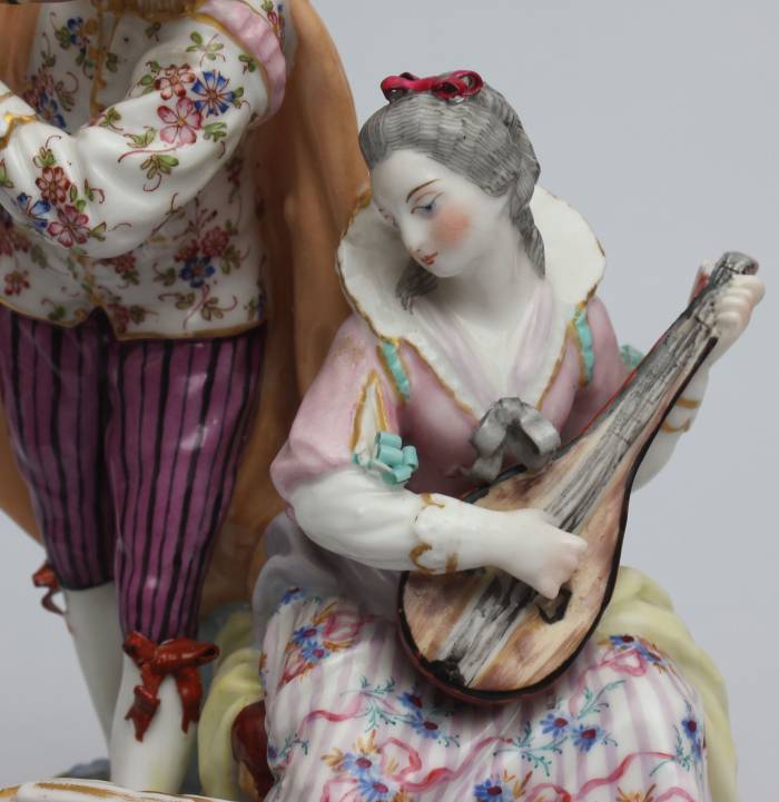 Composition en porcelaine Musiciens 