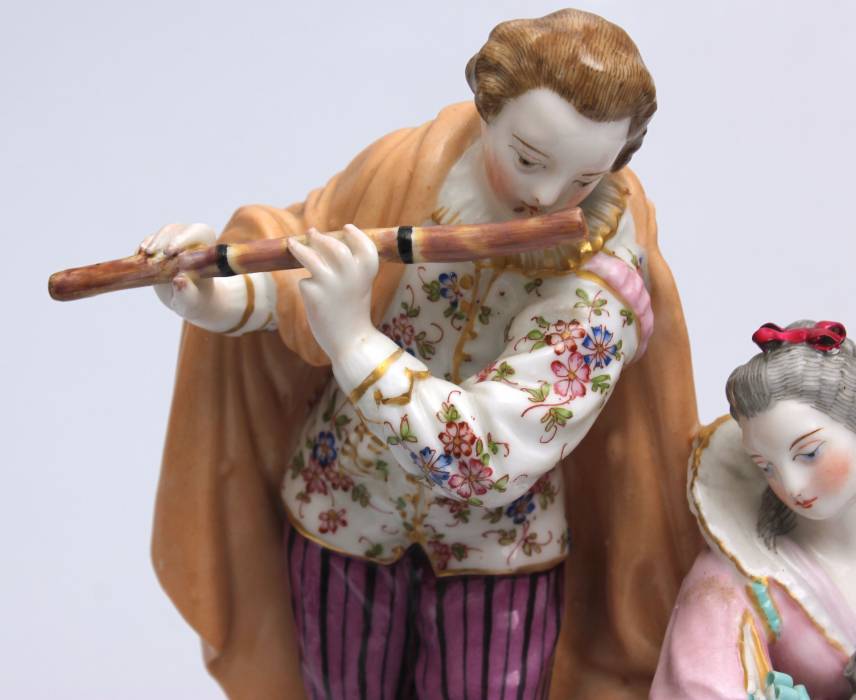 Composition en porcelaine Musiciens 