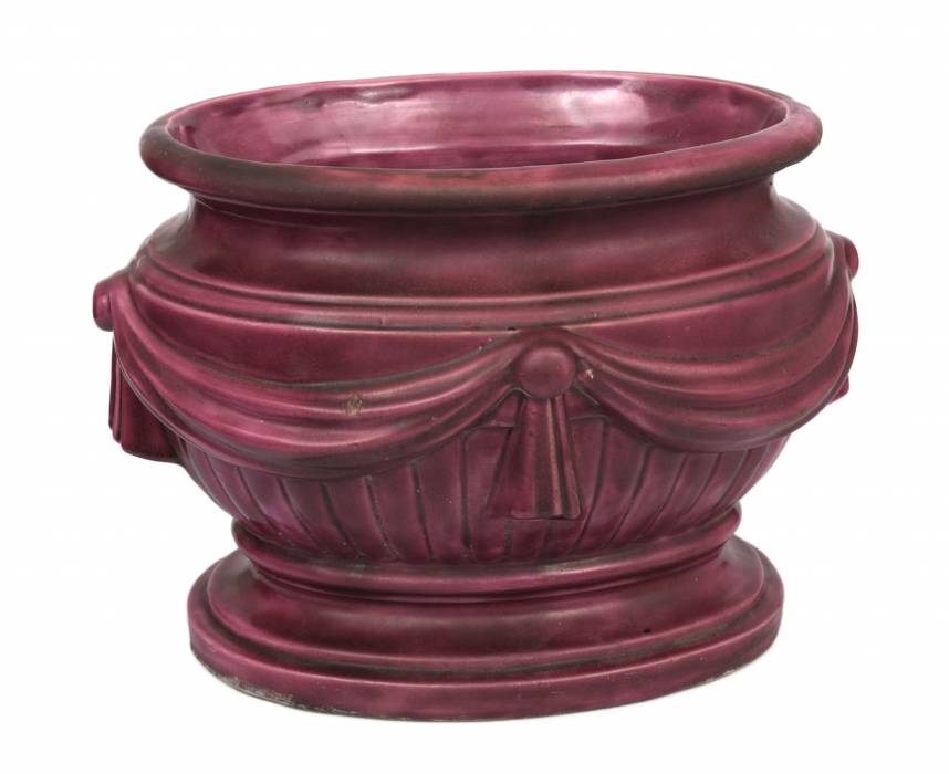 Classicism style majolica flower pot