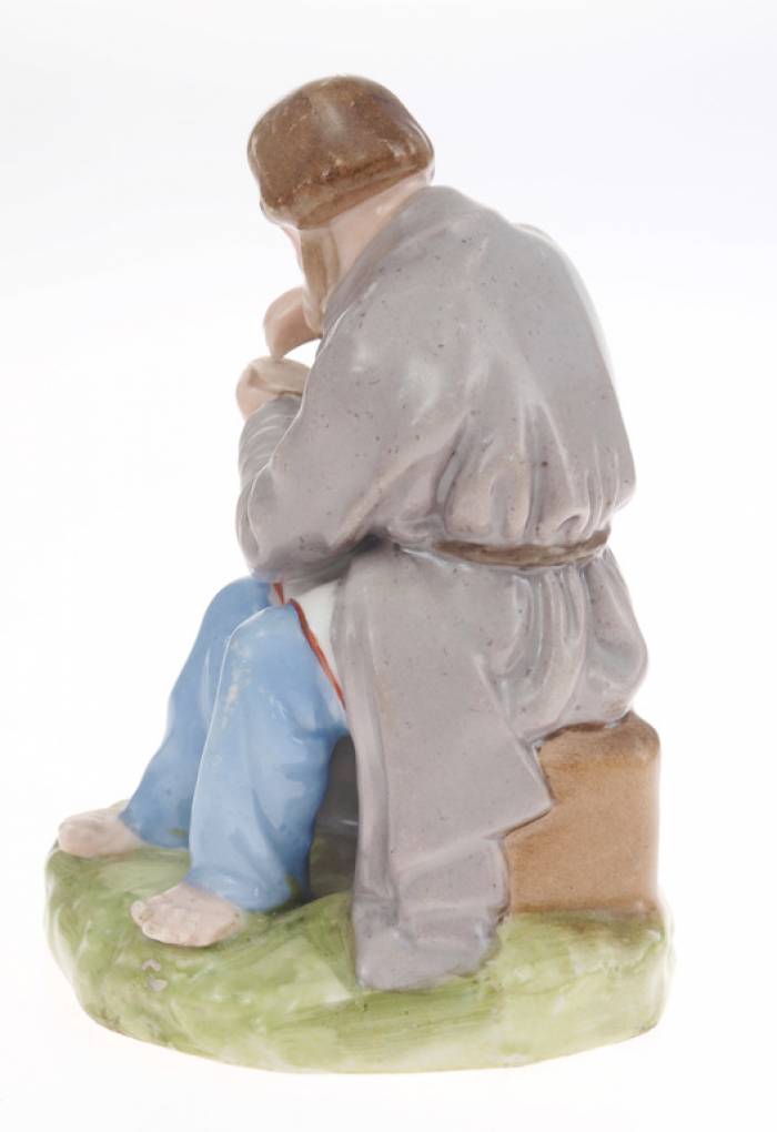 20th century 20`s Russia Verbilki Porcelain figure Man with bread