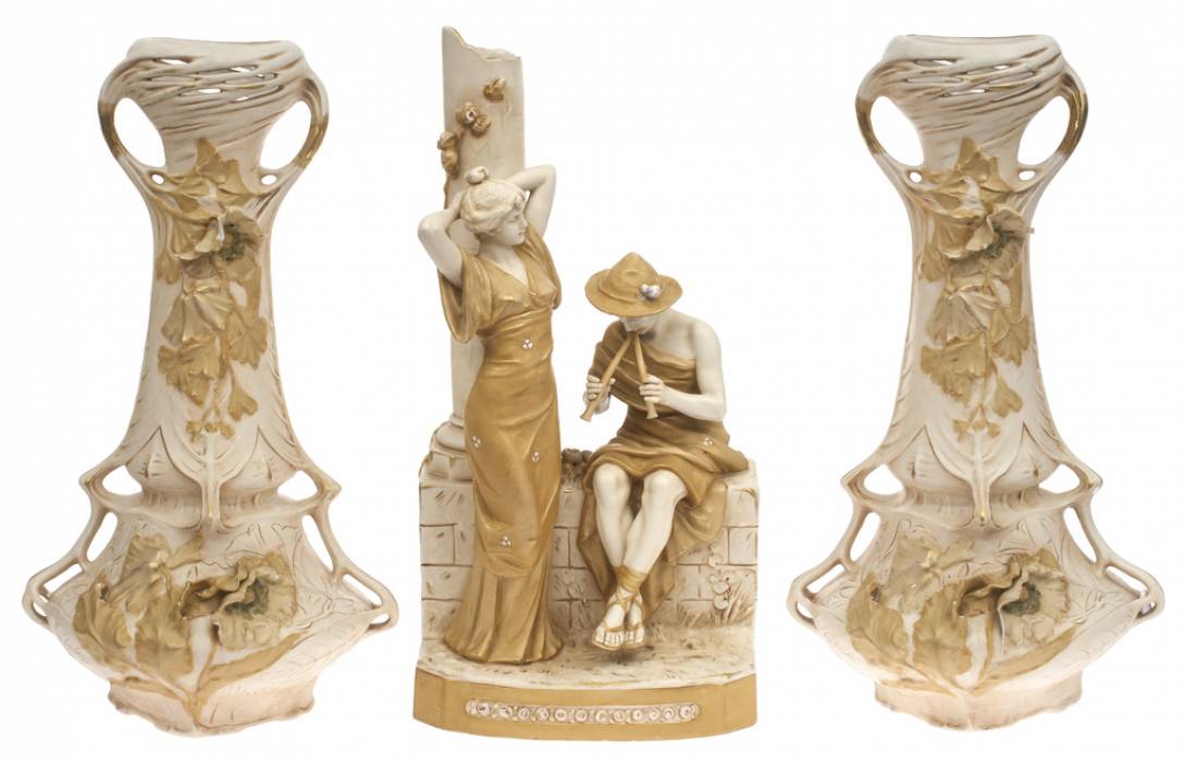 Ensemble de vases de style Art Nouveau (3 pièces) 