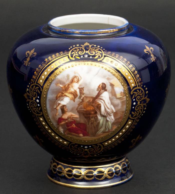 Vase en porcelaine Saints avec chevreuils 