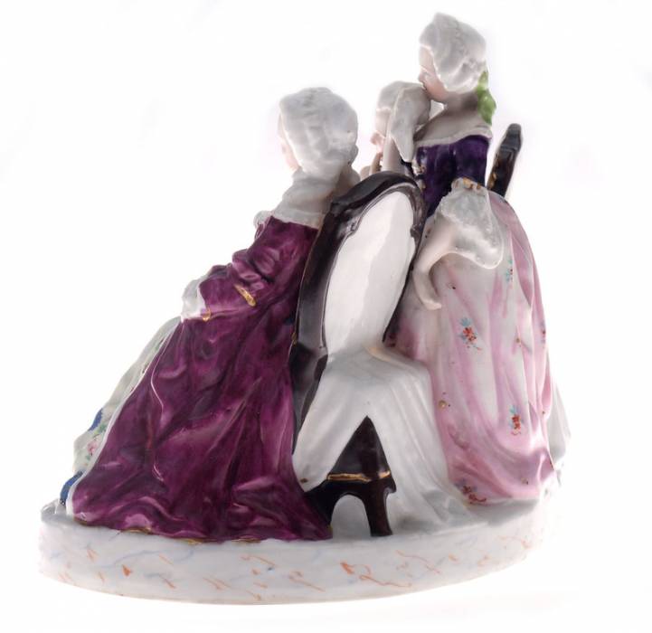 Figurine en porcelaine Jeu d&39;échecs 