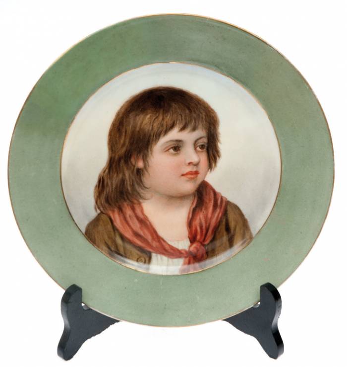 French porcelain plate by Wilhelms Timms (1820-1895)