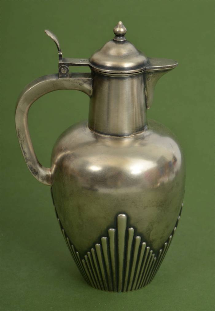 Silver water pitcher