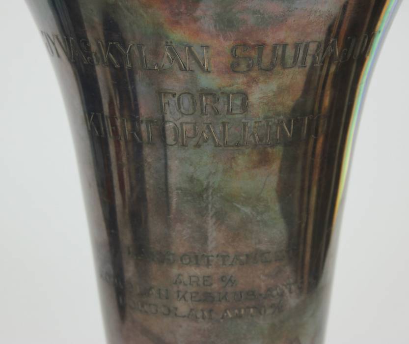 Silver award cup with engraving