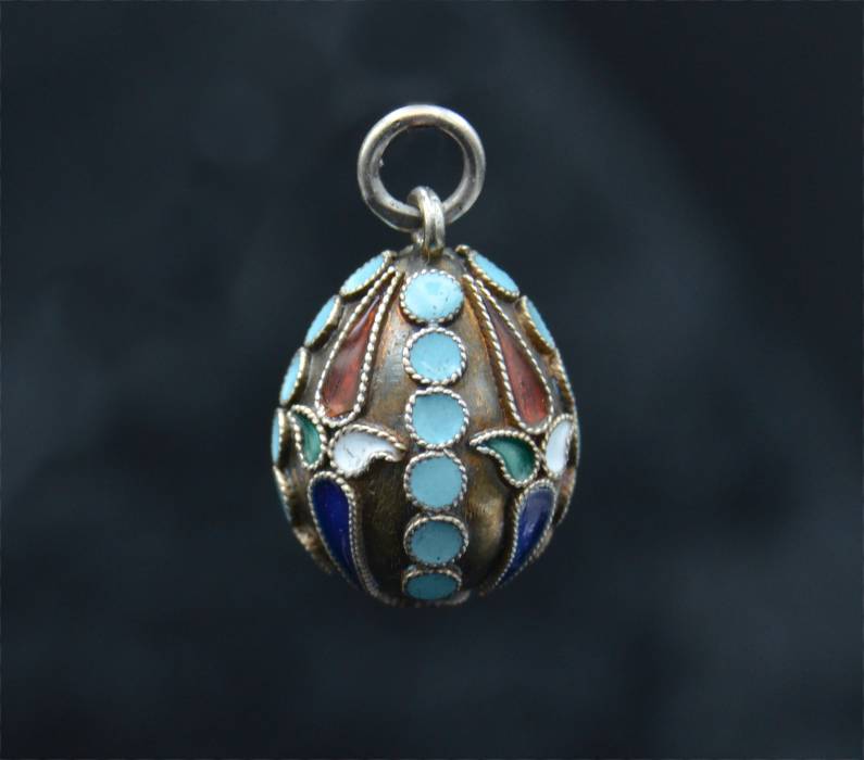 Faberge-style pendant egg