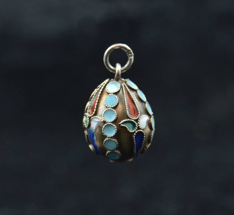 Faberge-style pendant egg