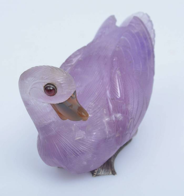 Amethyst figurine Swan