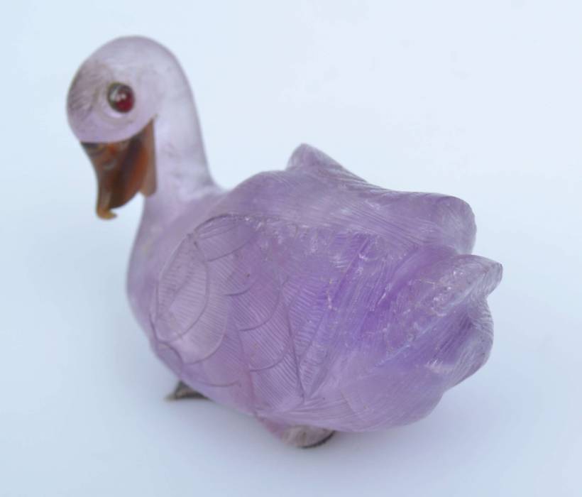 Amethyst figurine Swan