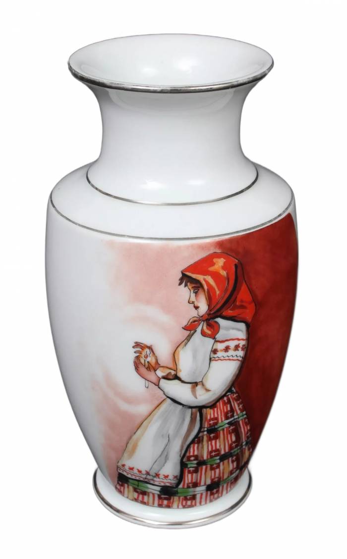 Jessen porcelāna vāze ar gleznojumu 