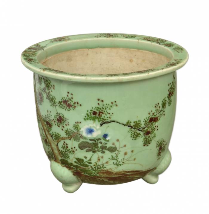 Painted flowerpot-kashpo