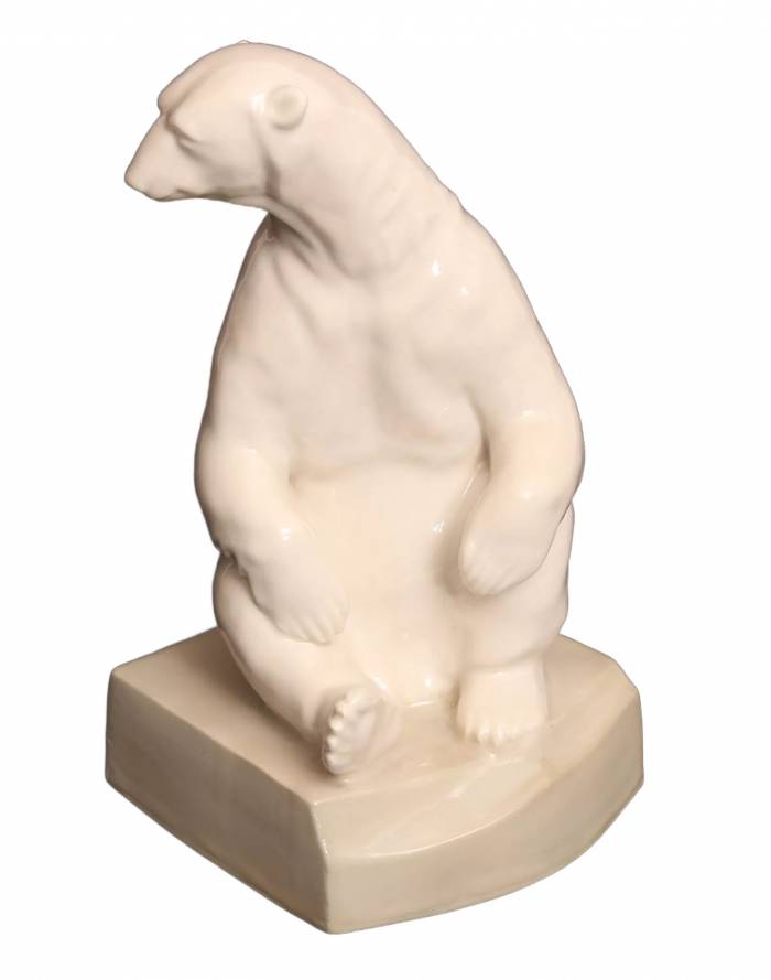 Porte-livre en porcelaine Ours Blanc 